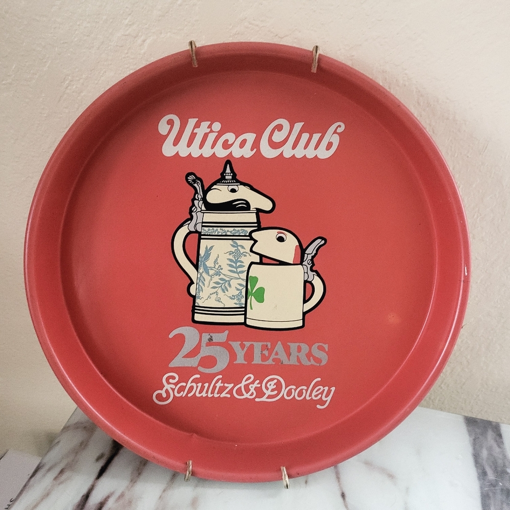Utica Club Red Serving Tray